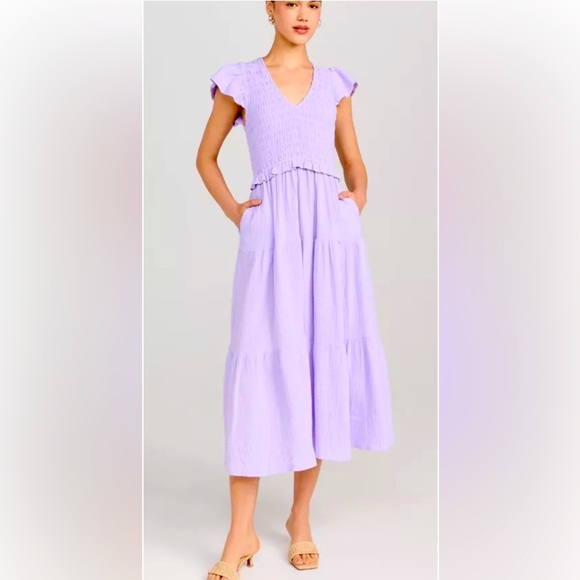 Tuckernuck O.P.T Phoebe Dress - lilac. S. NWT - Picture 5 of 7
